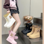 015-3 Capybara Pattern Rain Boots with Binding Edge