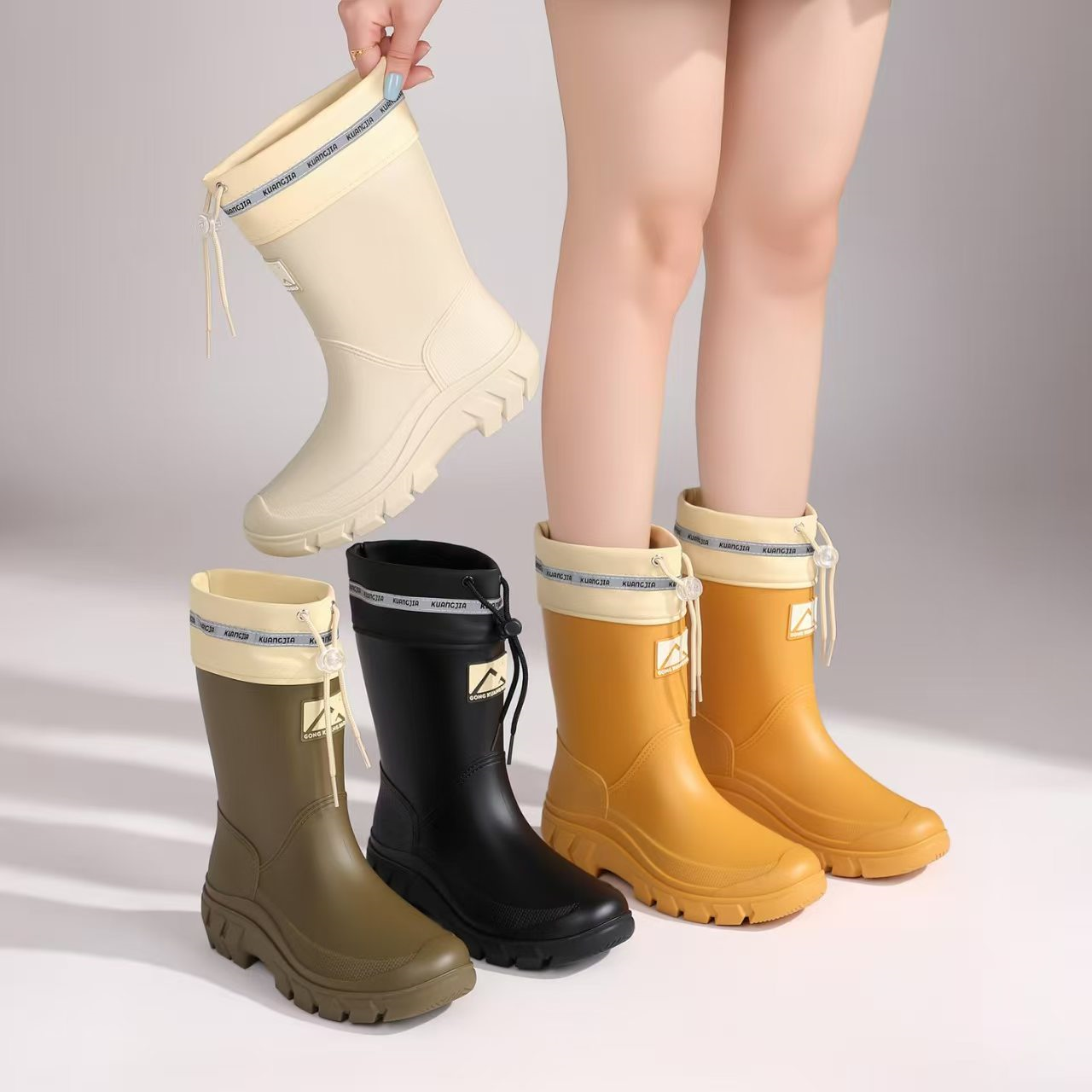 199束口 199 Drawstring Rain Boots - Image 1